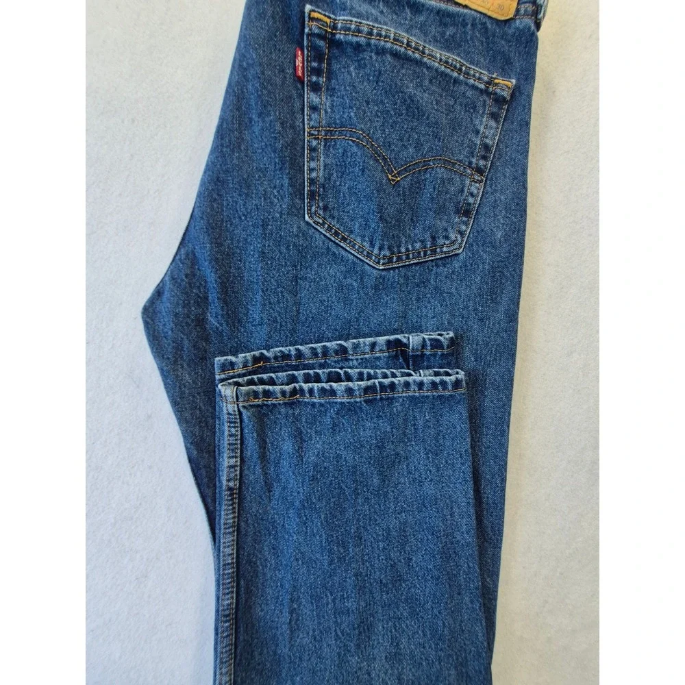 Levis 505 Regular Fit Straight Leg Mens Blue Denim Jeans W40 L30 00505-4886